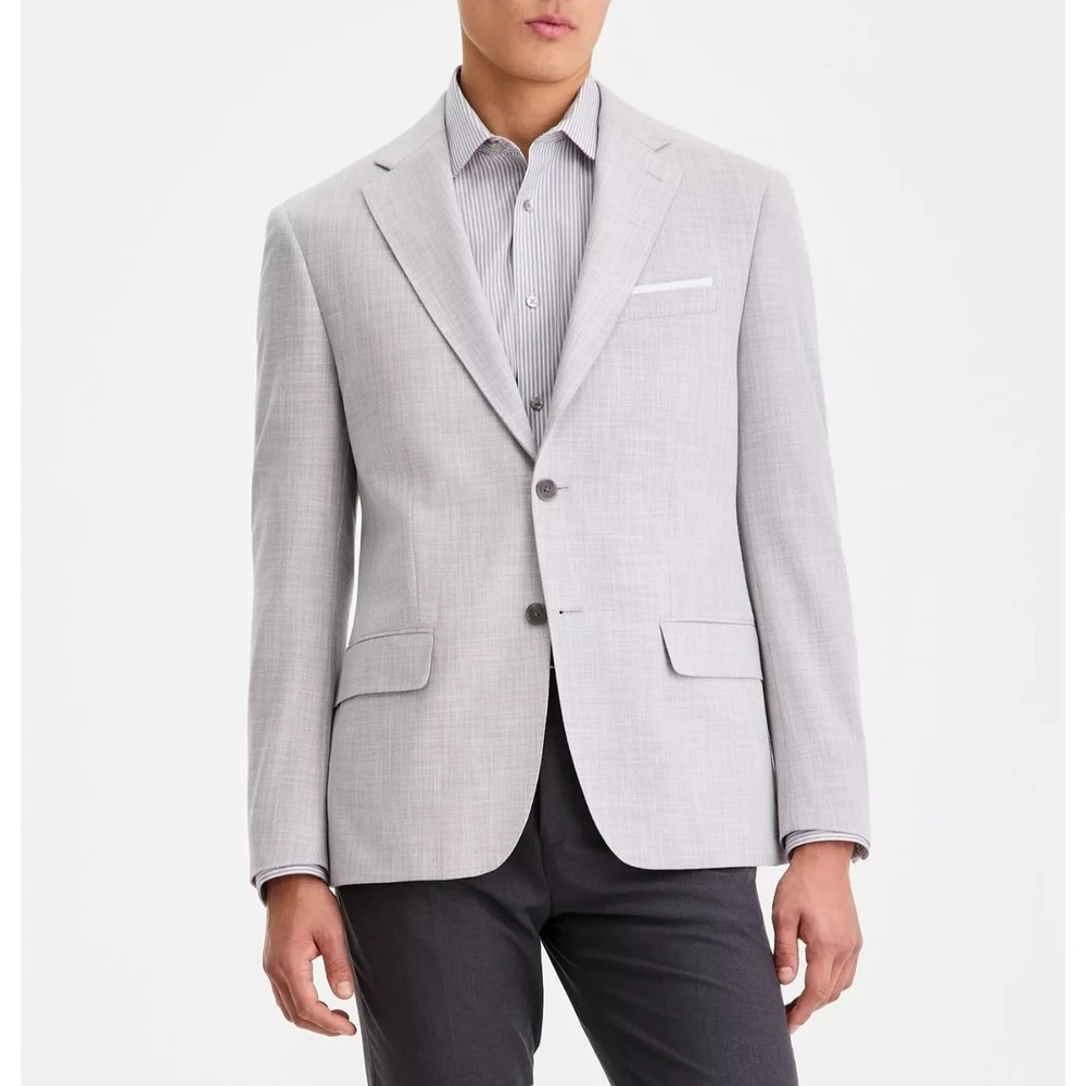 Calvin Klein Mens Slim fit Blazer Size 40R Light Grey